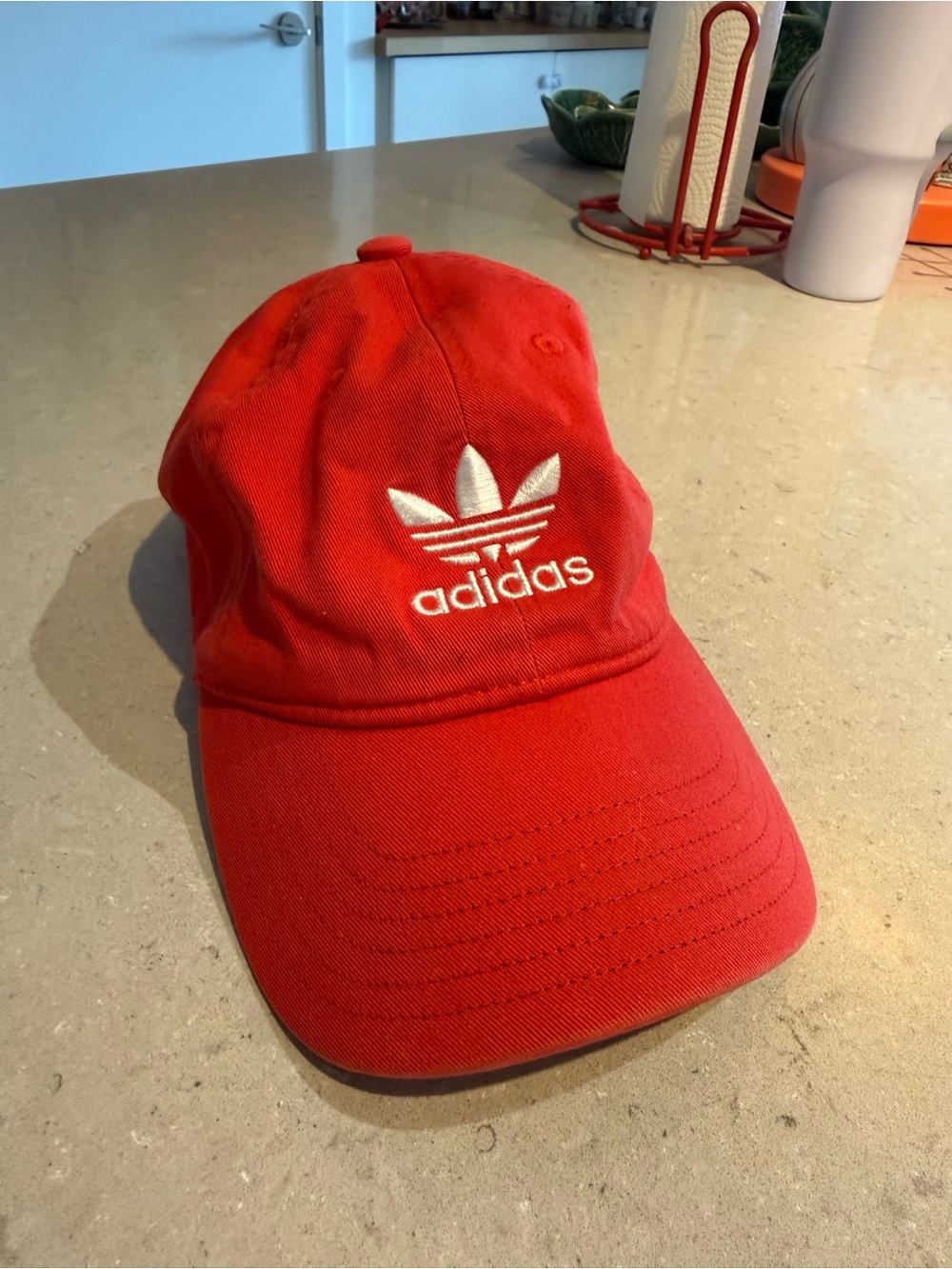 Red adidas baseball cap
